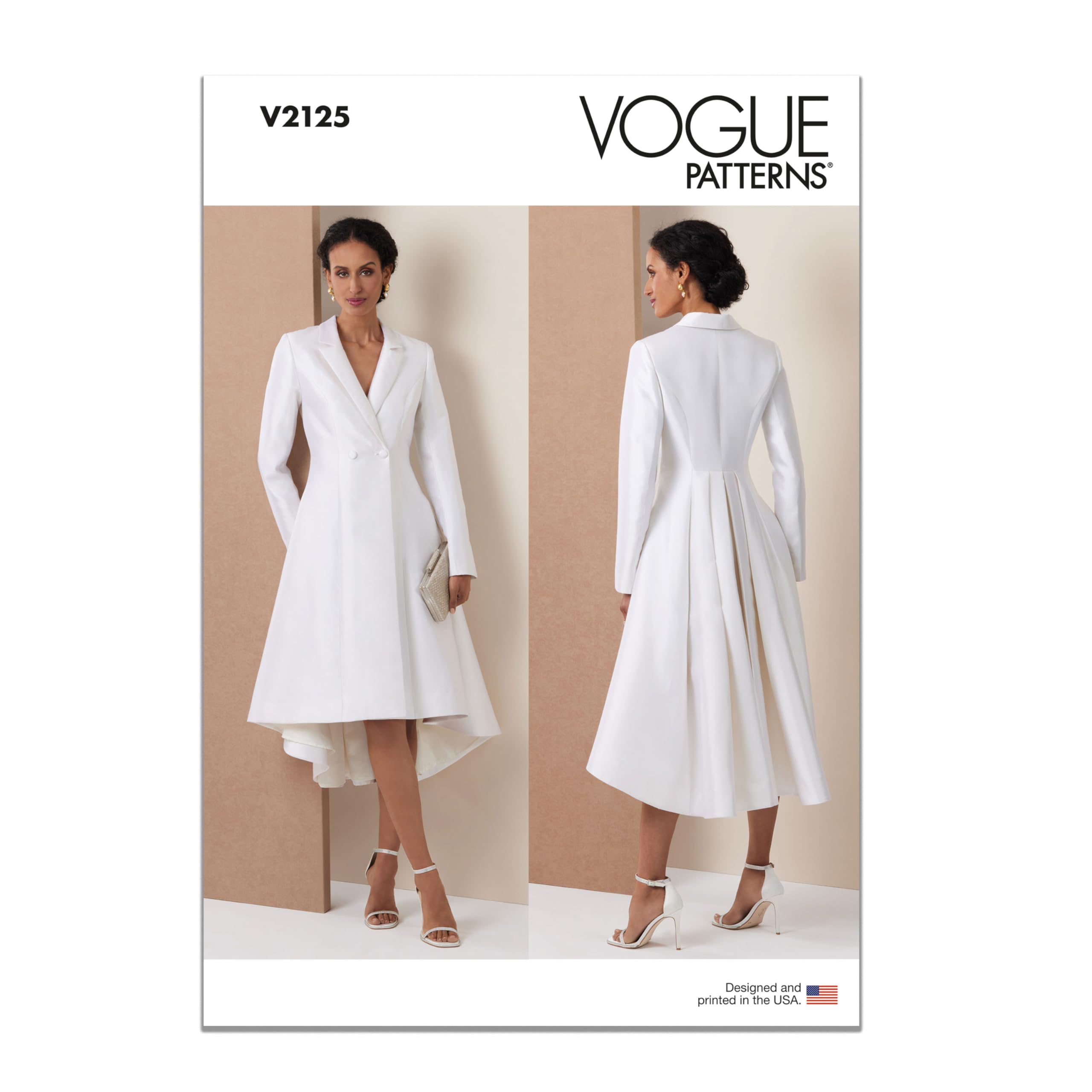 Vogue Patterns Sewing Pattern V2125P5 Misses' and Miss Petite Double Breasted Coat Dress P5 (12-14-16-18-20)