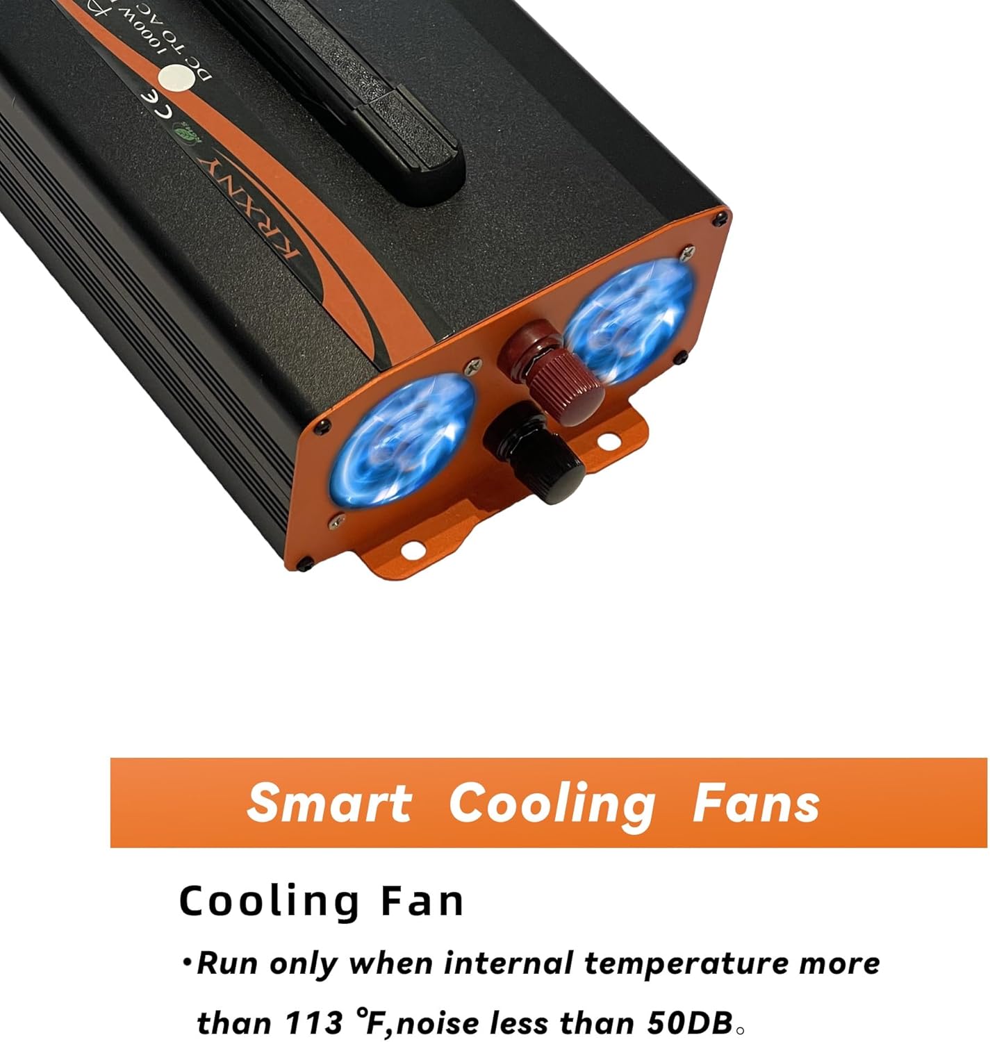 1000W Power Inverter 48V DC to 110V 120V AC Converter Pure Sine Wave LCD Display for RV Truck Camping Off Grid Home Solar with Handle