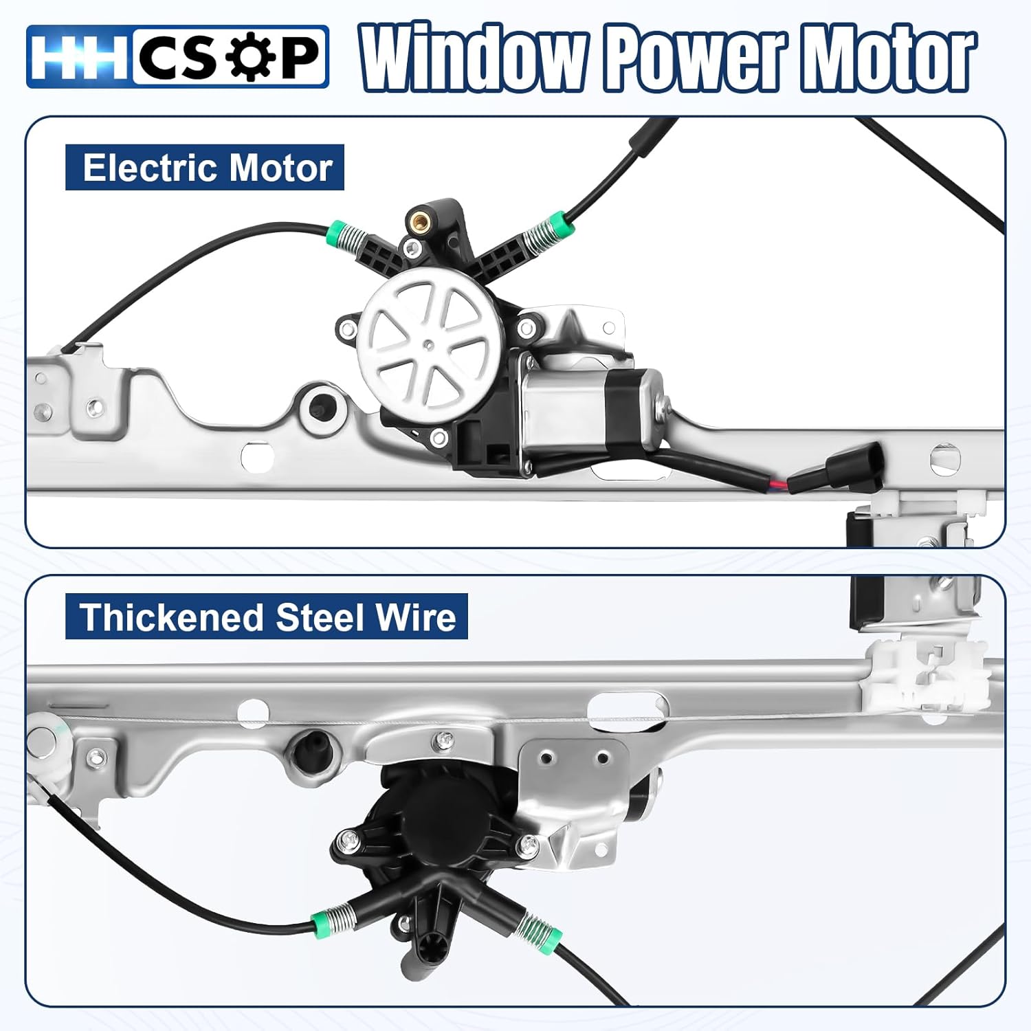 HHCSOP Front Right Passenger Side Power Window Regulator w/Motor for Chevy Silverado Suburban Avalanche Tahoe GMC Sierra Yukon XL Escalade 1999 2000 2001 2002 2003 2004 2005 2006 2007, 741-645 741645