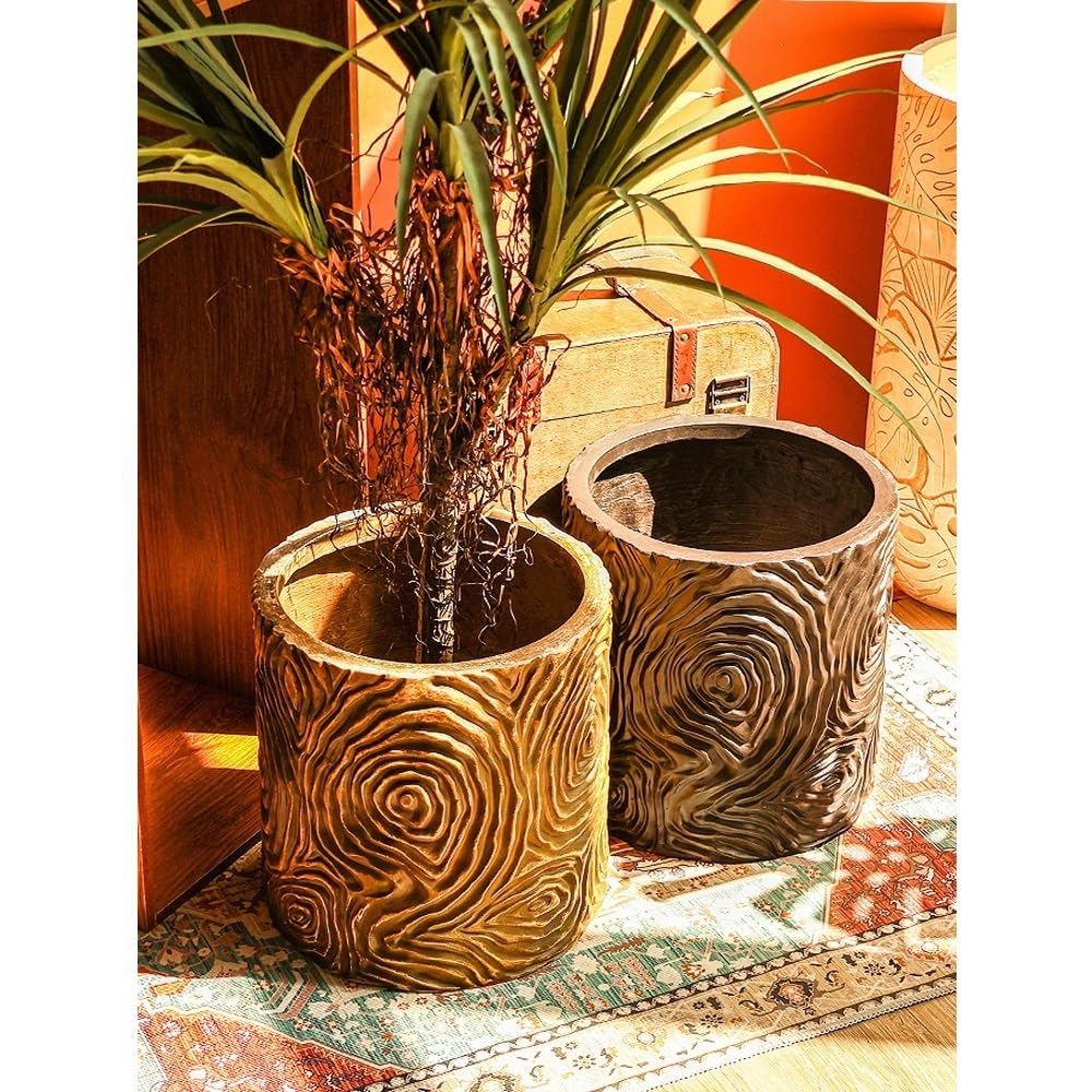 Doniczki ogrodowe Vintage Art Light Luksusowa Doniczka Domowa Duża Podłogowa Stojąca Centrum Handlowe Dekoracja Salonu(Brown)
