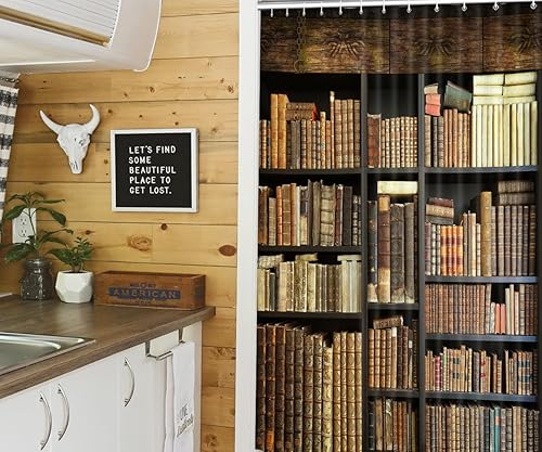 Miniatura 8 de Divertida cortina de ducha de vaca de las tierras altas para baño, cortinas de ducha rústicas de ganado y vida silvestre, girasoles amarillos,