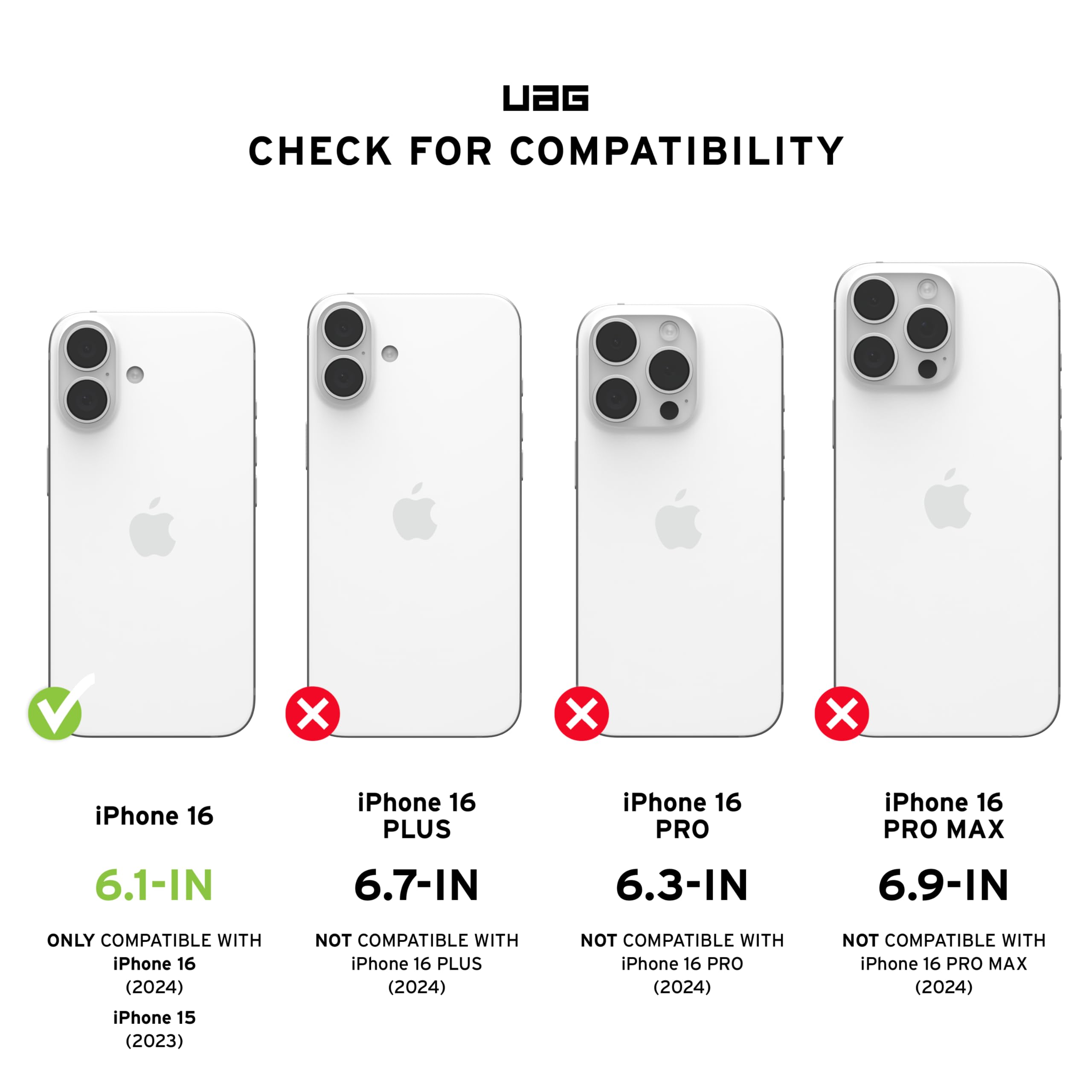 URBAN ARMOR GEAR UAG Designed for iPhone 16 Removable & Reusable Privacy Screen Tint - Image 2
