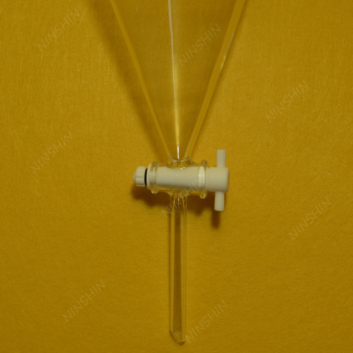 NANSHIN Glassware,2000ml,24/?40,Glass Separatory Funnel,Pyr?iform,PTFE Stopcock,d?rop tube