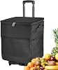 Cooler with Wheels and Handle,Foldable Travel Cooler with Wheels | Reusable Insulated Box Portable Cart for Travel Camping Fishing Beach Party Road Lunch Picnic Outdoor Trip