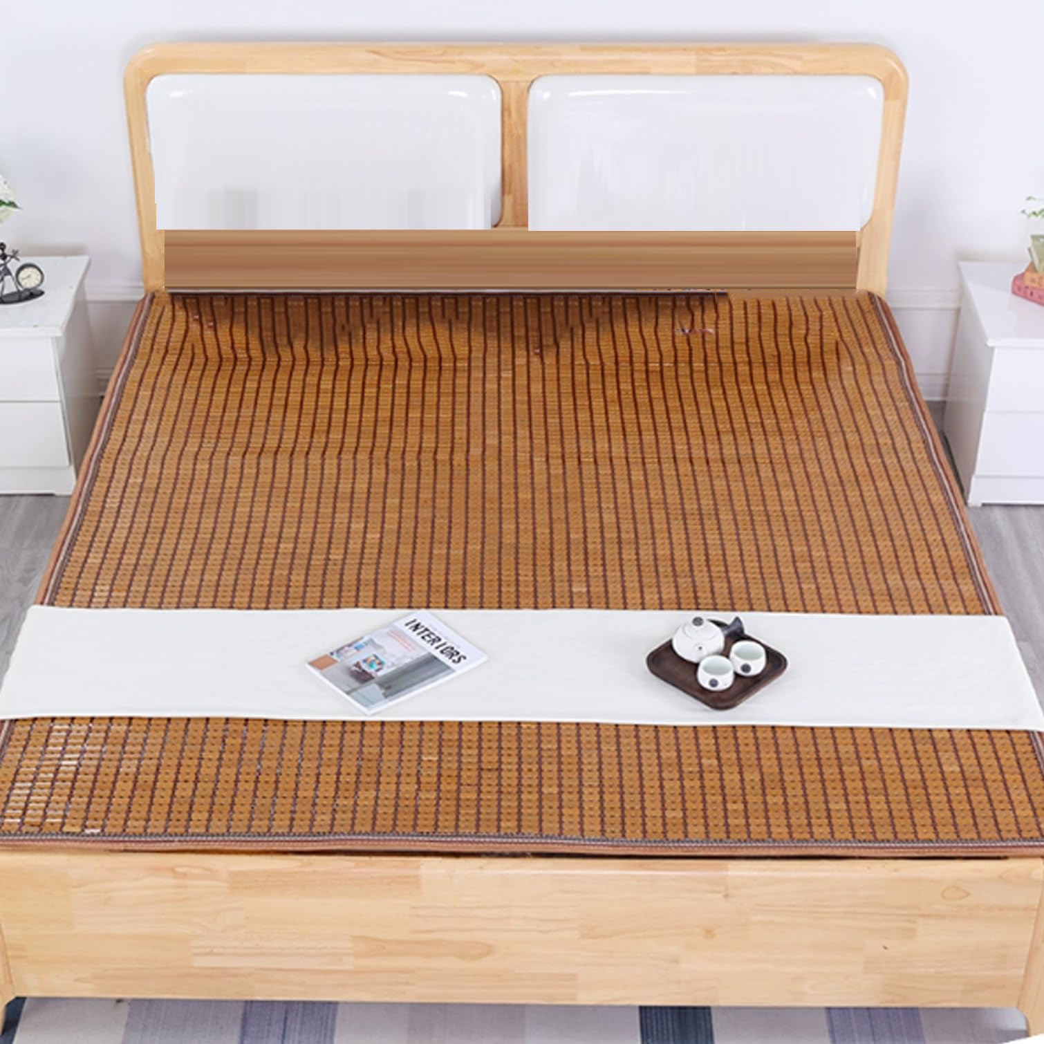 Bambus-Isomatte – Faltbares Sommer-Kühlkissen für Schlafzimmer, Sofa und Stuhl – atmungsaktive Wärmeableitung Komfort