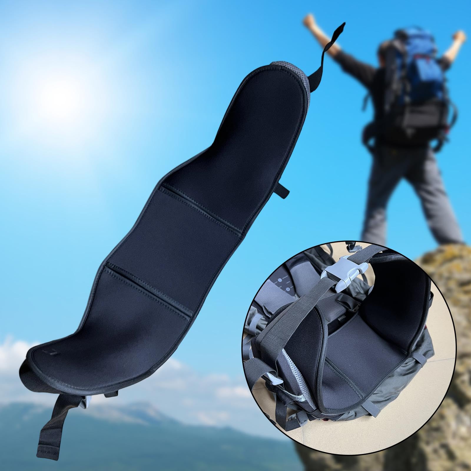 Cinturón Lumbar para Mochila de Senderismo, Ofrece Sujeción Y Portabilidad, Ideal para Acampar, Hacer Senderismo Y Actividades Al Aire Libre.