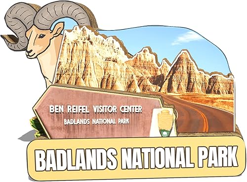 Imán del Parque Nacional Badlands de Estados Unidos, imán para nevera, monumentos 3D, decoración coleccionable de recuerdo hecho a mano