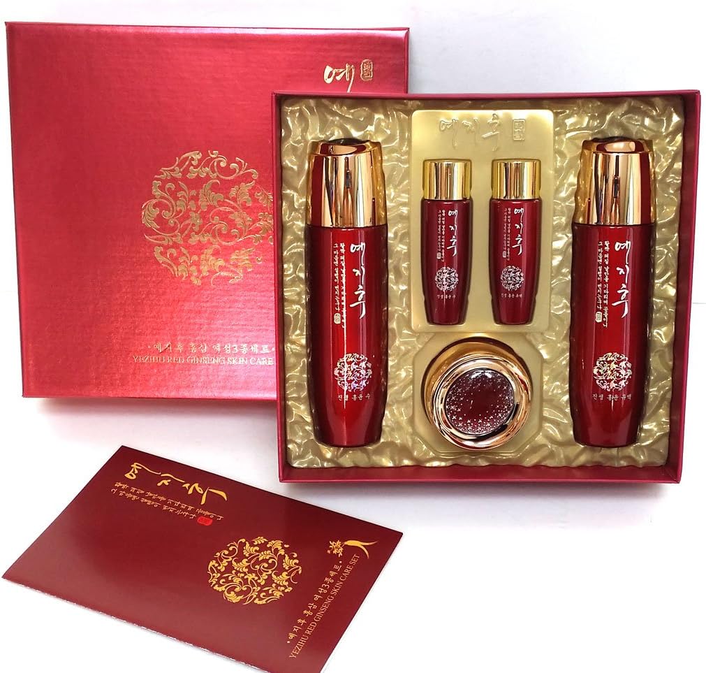 Yezihu Red Ginseng Skin Care 3Set / Anti-Aging,Wrinkle,Moisture / Korean Cosmetics