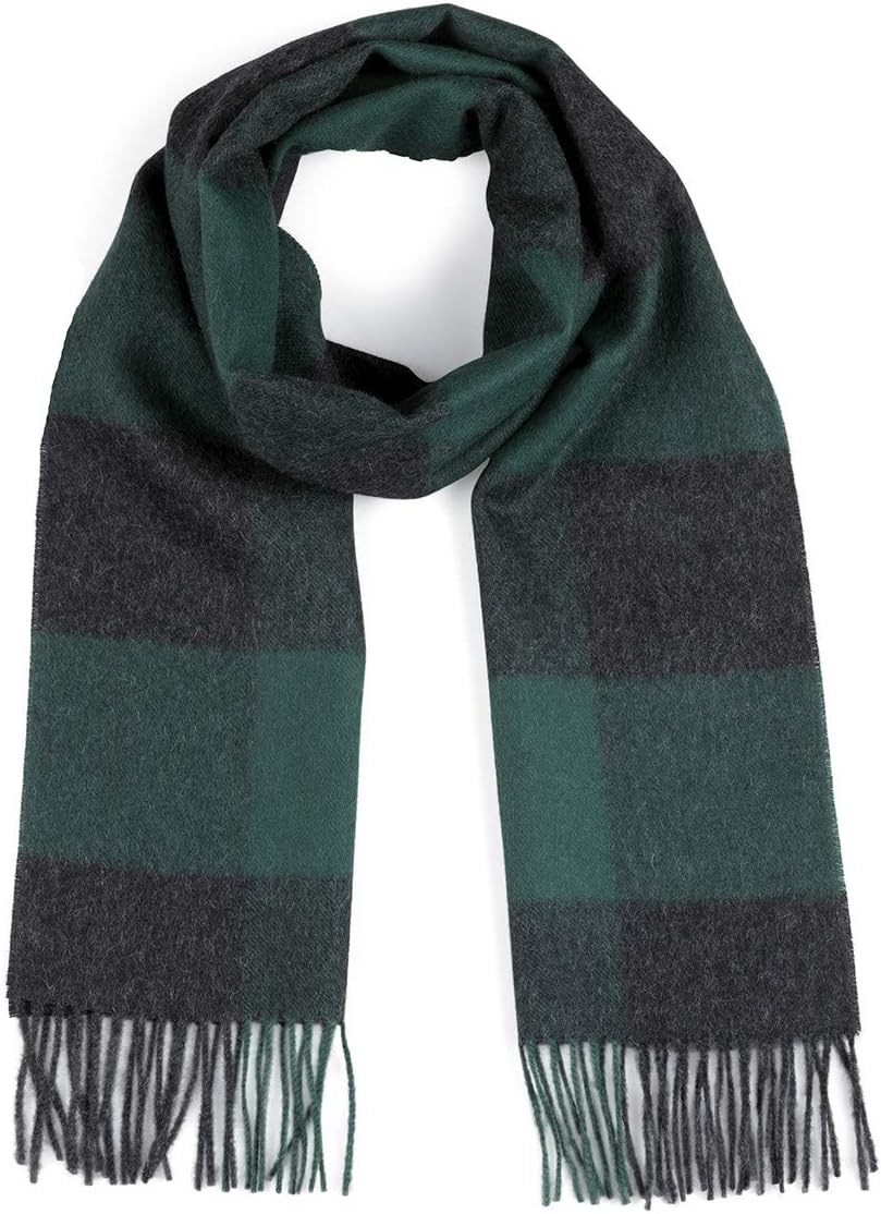 Inca Fashions - 100% Pure Baby Alpaca Buffalo Plaid Scarf for Men and Women