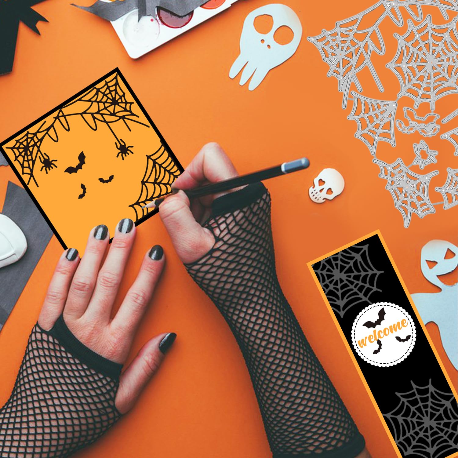 GLOBLELAND Matrices de Découpe de Maison Hantée D'Halloween pour la Fabrication de Cartes Sorcière Chat Fantôme Chauve Souris Matrices de Découpe en Métal Modèles pour Bricolage Scrapbooking GLOBLELAND Matrices de Découpe de Maison Hantée D'Halloween pour la Fabrication de Cartes Sorcière Chat Fantôme Chauve Souris Matrices de Découpe en Métal Modèles pour Bricolage Scrapbooking