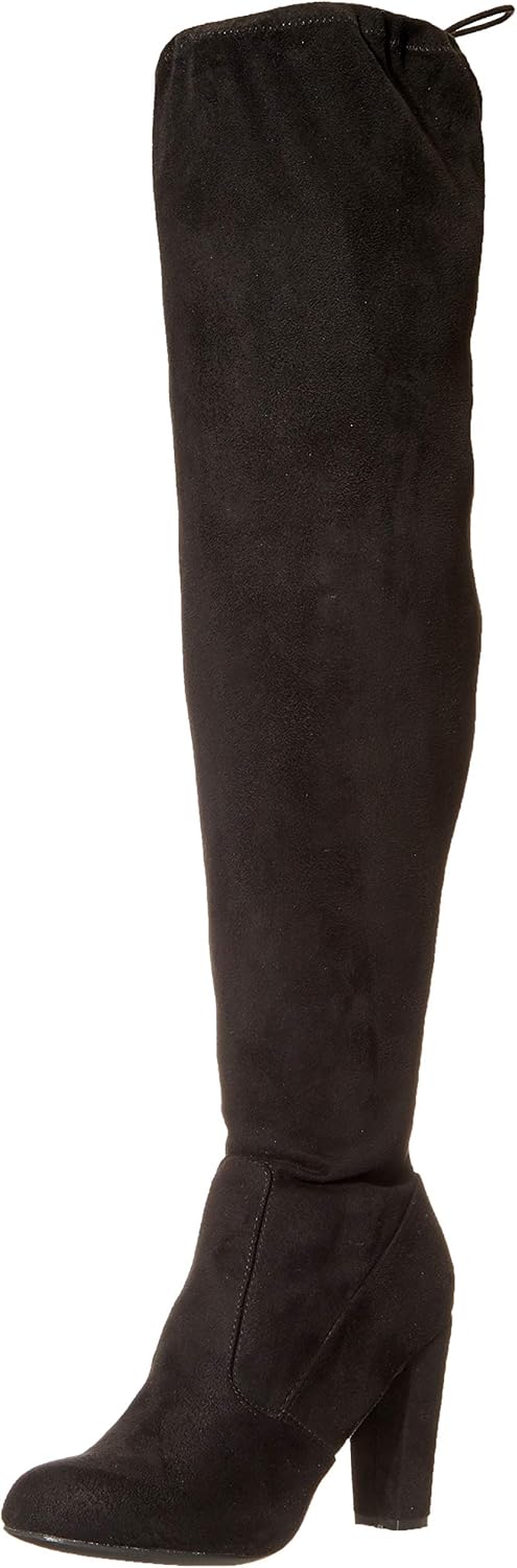 Journee Collection Women's Knee Boots, Black, 8