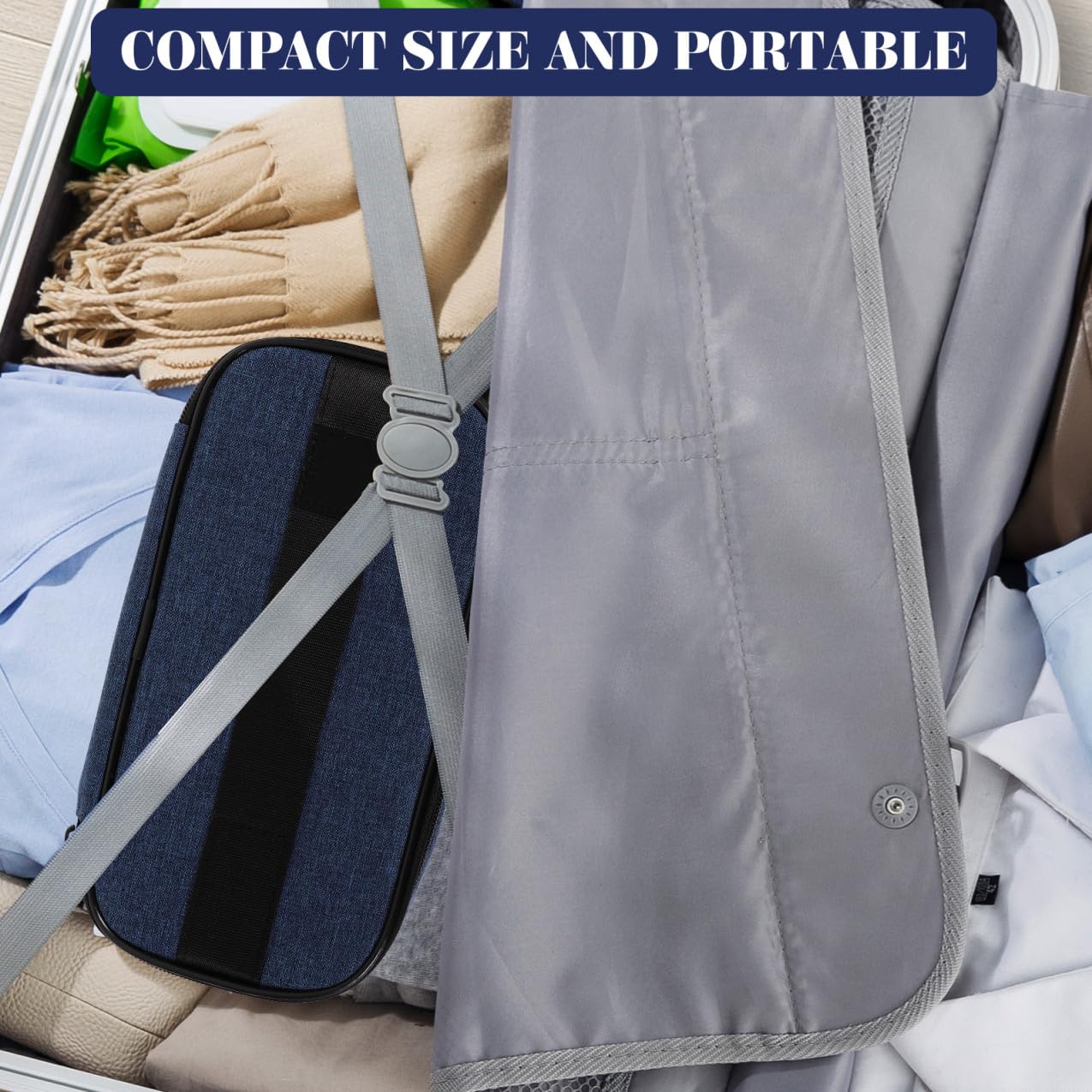 Trousse De Voyage Multifonctionnelle à Compartiments De Rangement Cosmétique Portable avec Fermeture Éclair Organiseur Pratique pour Toiletries Et Accessoires De Maquillage pour