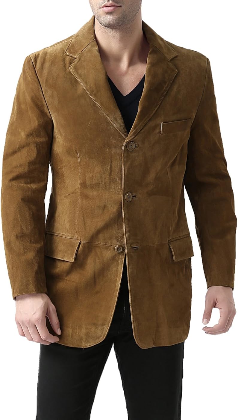 BGSD Men's Robert 3-Button Leather 