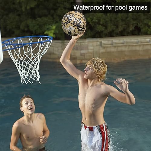 Miniatura 7 de Baloncesto para niños y adultos, tamaño 3 (22 pulgadas) y 5-7 (27.5-29.5 pulgadas) para juegos y entrenamiento en interiores/exteriores/piscina