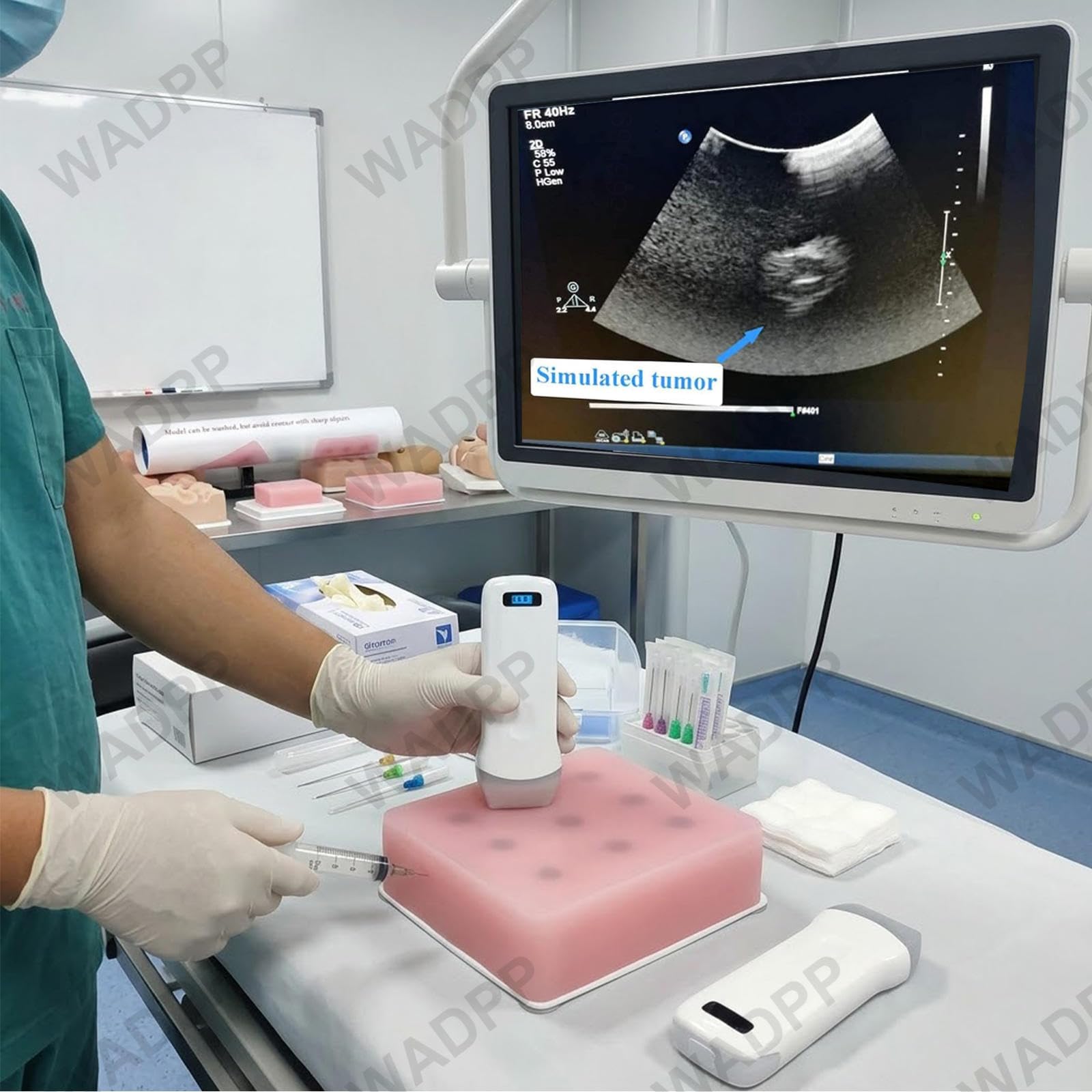 Modello di Addestramento per Biopsia di Masse Superficiali Ecoguidata, Simulatore di Puntura Tumorale ad Alta Fedeltà con Noduli Multipli, Fantoma Ecografico per Formazione Medica e Clinica