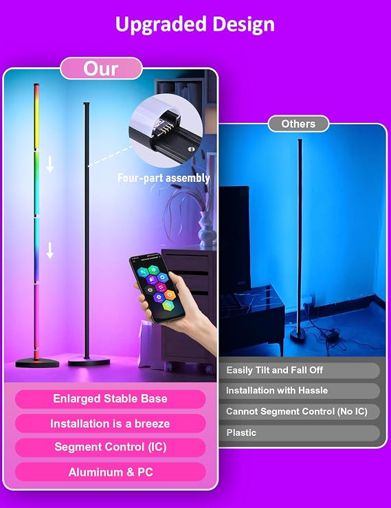 LED Floor Lamp 2 Pack, 57.5