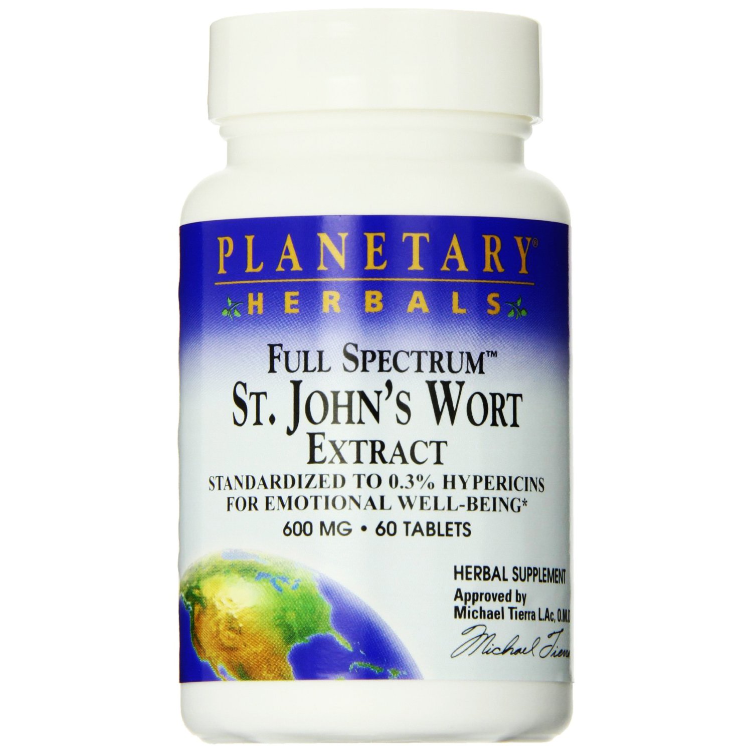 Full Spectrum St. Johns Wort Extract Planetary Herbals 60 Tabs