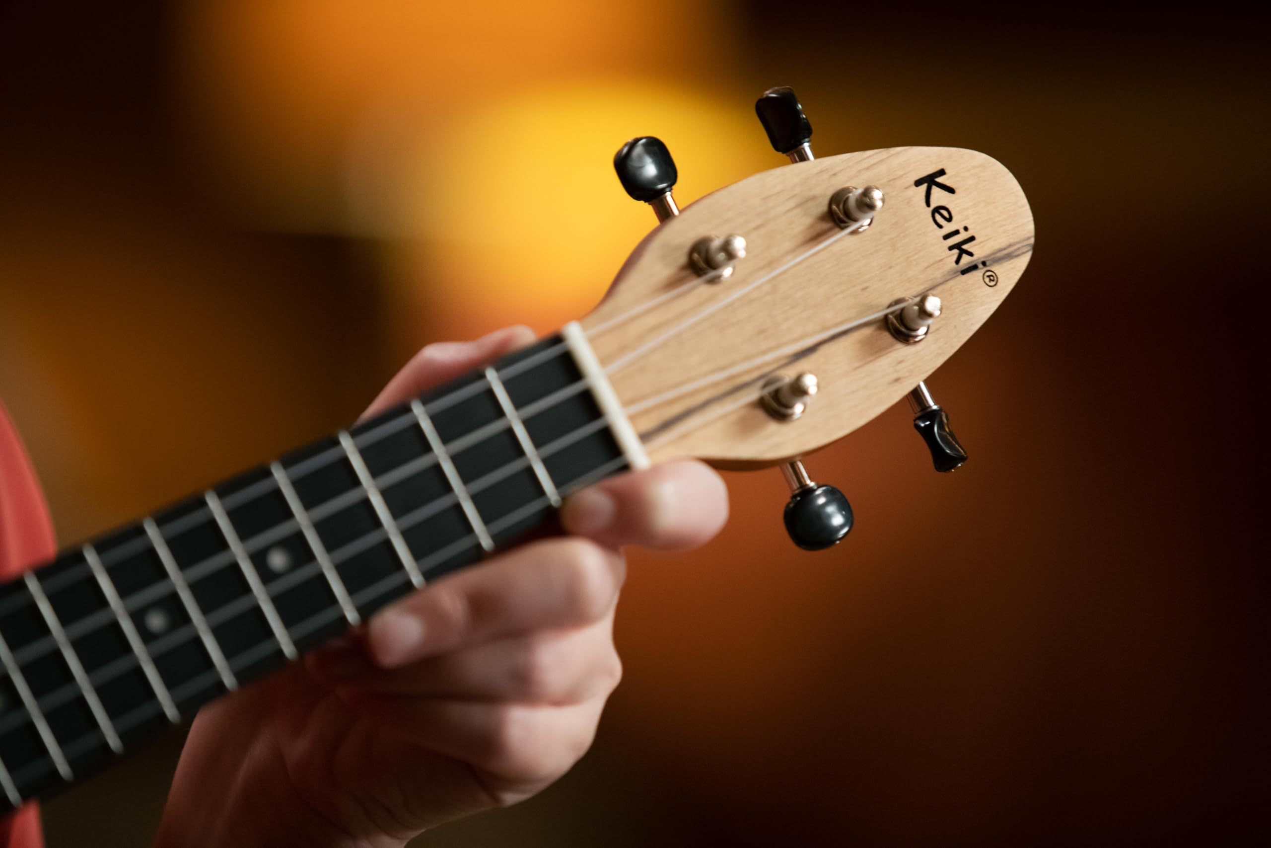 Ortega Guitars Sopran Ukulele Akustisch – Keiki K3 Series – Inklusive Zubehör – Gestockter Ahorn, ABS, Natur (K3-SPM)