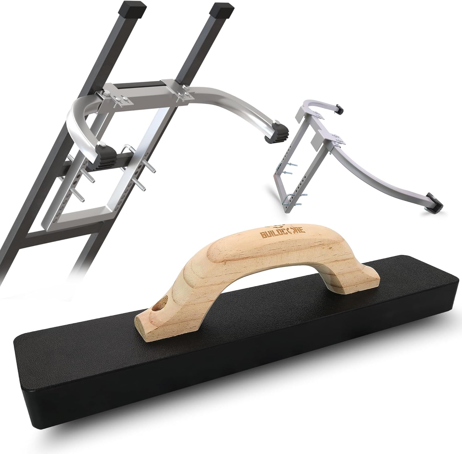 All New 2026 Essential DIY Project Kit - Heavy Duty Ladder Stabilizer with Anti-Slip Feet + Professional Tapping Block for Exterior Work, Painting, Gutters & Interior Flooring Installation