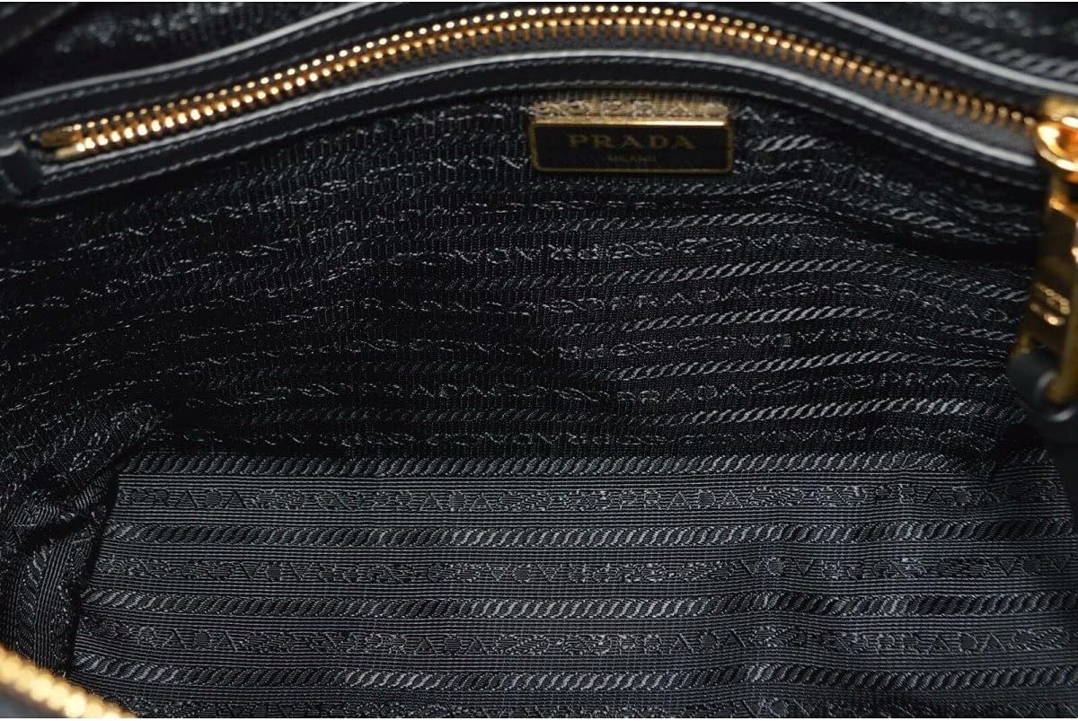 Prada Tessuto Nylon Black Satchel Handbag Crossbody Tote Medium Women Designer Purse Gold Hardware Made in Italy New | Tessuto Nylon