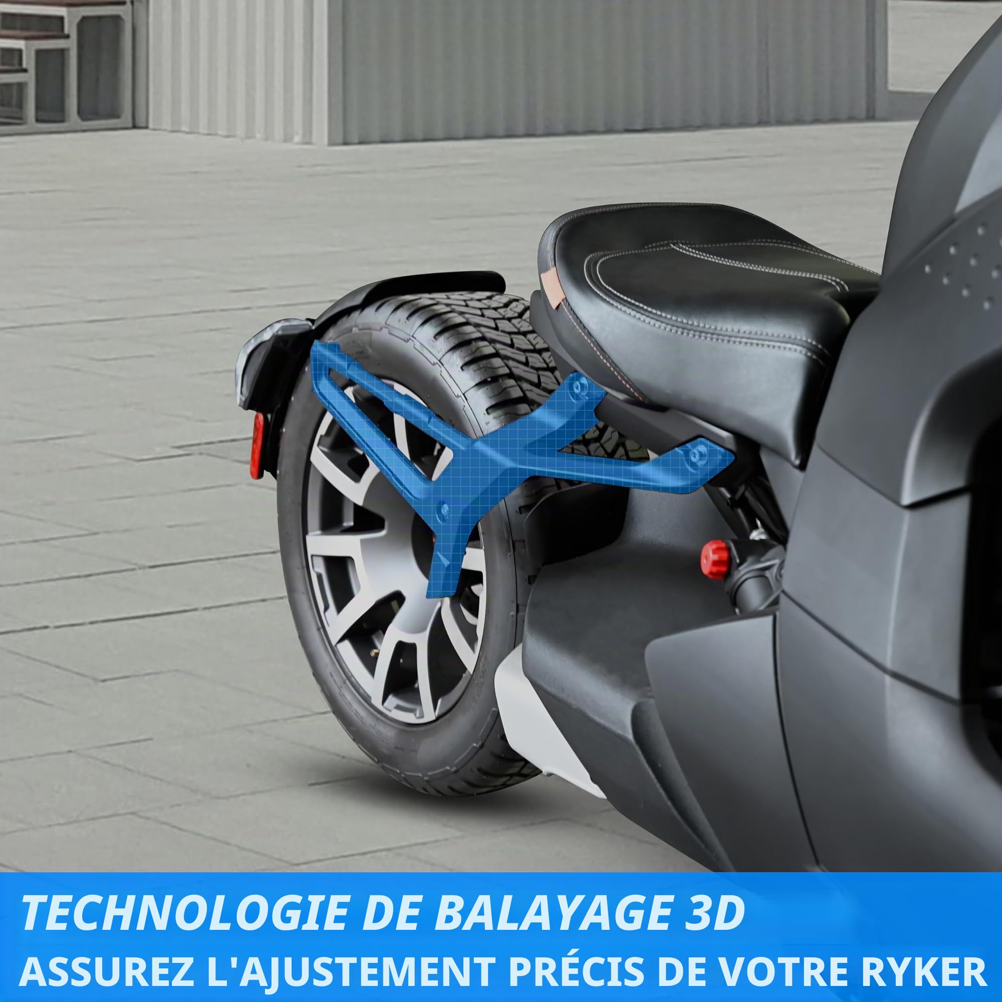 SAUTVS Porte-sacoches en Aluminium pour Can-Am Ryker, kit de Porte-Bagages Noir pour Tous Les modèles d'accessoires (remplace #219400856)