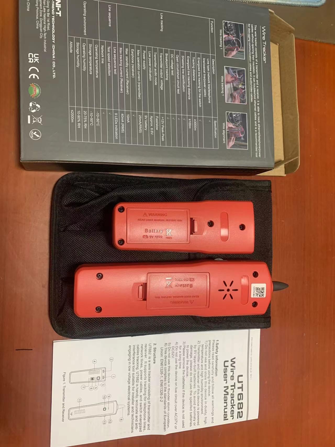 UNI-T UT682 Wire Tracker & Toner Probe - Ethernet/Phone Cable Tester, LAN Detector With Receiver