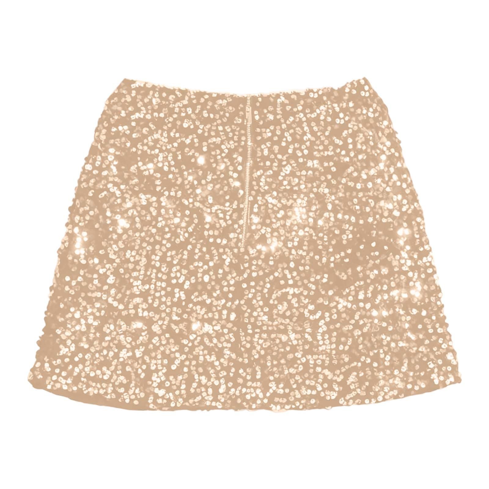 Gonna da donna glitterata con paillettes per costume 2026 mini matita corta da donna festa