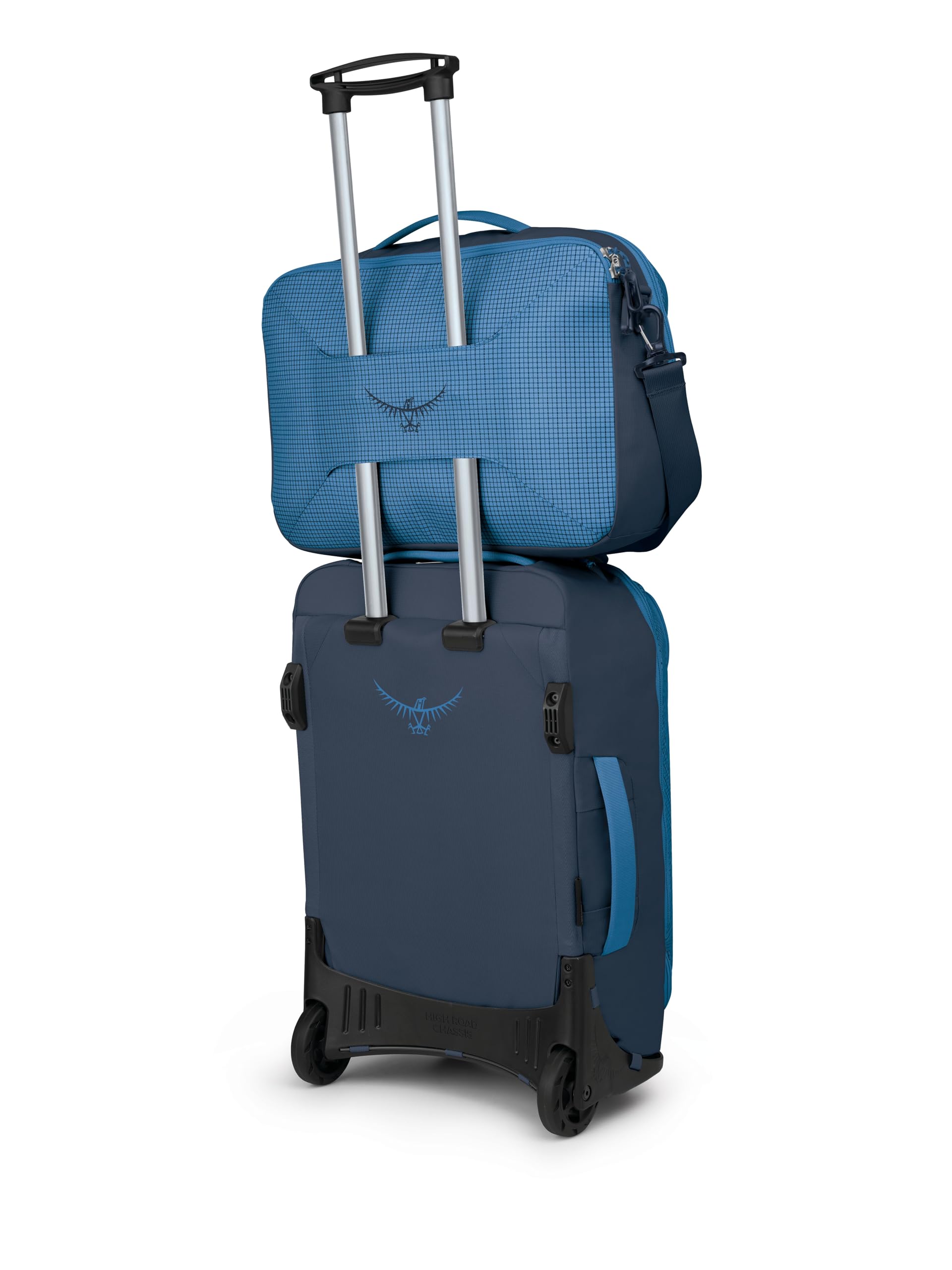 Osprey Unisex-Adult Transporter Carryon torba pokładowa Carry, Niebieski płomień/nocny niebieski, Rozmiar Uniwersalny