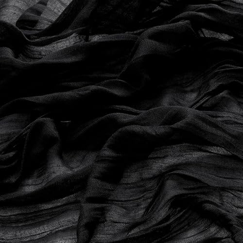 Vista 217 de MLMW Camino de mesa de estopilla azul polvoriento, revelación de género, gasa bohemia de tela de queso rústico, camino de mesa de 160 pulgadas, Azul