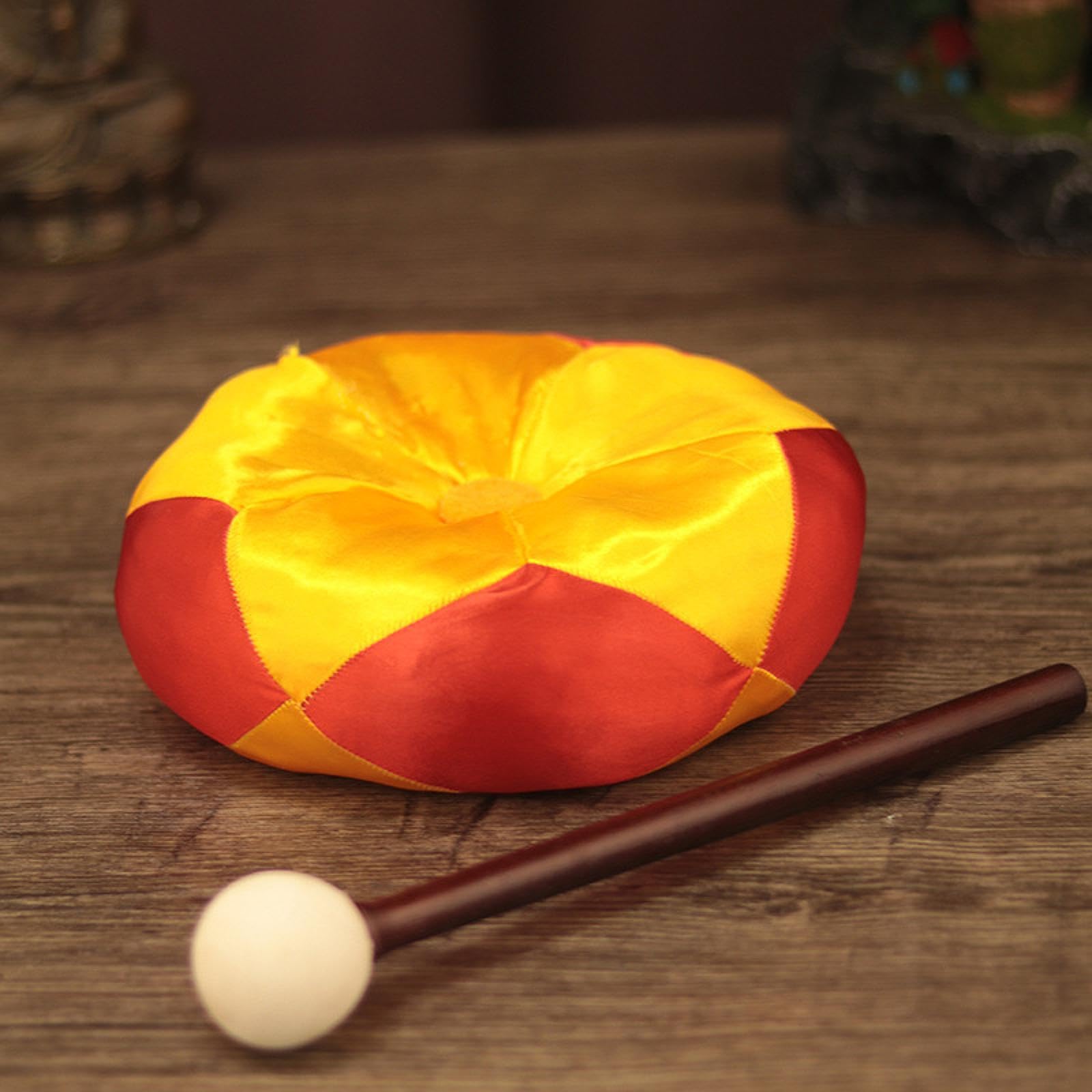 Temple Block Percussion Instrument für Kinder und Erwachsene, wunderschöne Holzgeschenke, Dekoration für Zuhause oder Büro, einzigartiger Klang, Holzfischtrommel, 5 Zoll