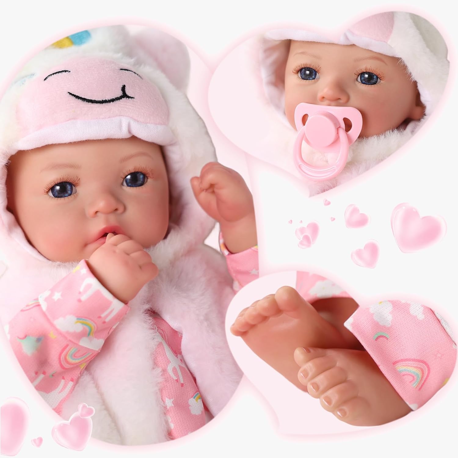 BABESIDE Baby Dolls, 17inch Large Realistic Cute Soft Body Baby Doll Real Life Baby Dolls with Accessories for 3+ Year Old Girls Gifts, Pretend Play, Collection