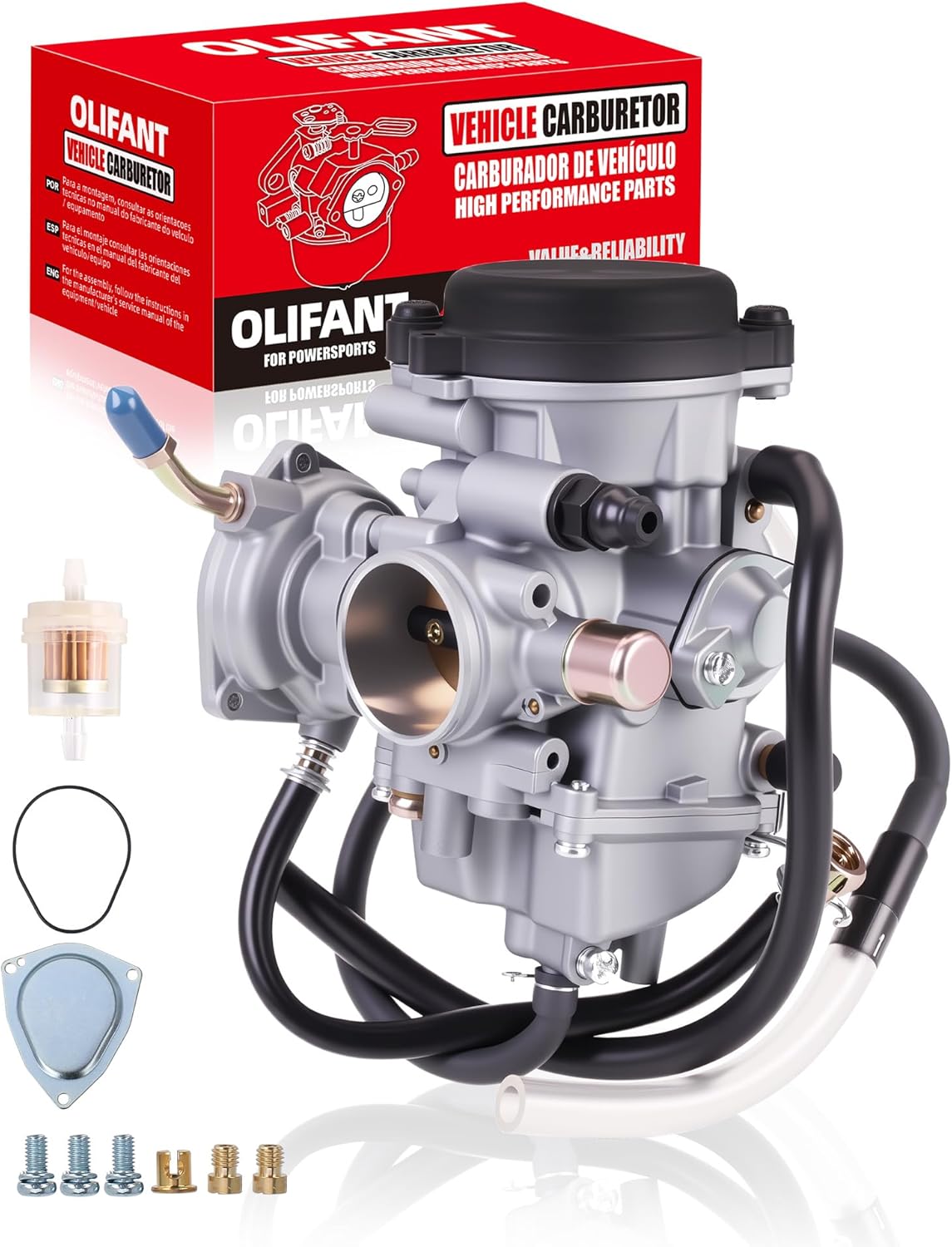 Carburetor For Yamaha Big Bear 250 400/Bruin 250 350/Grizzly 350 400 450/Kodiak 400 450/Wolverine 350 450/5FU-14101-10-00