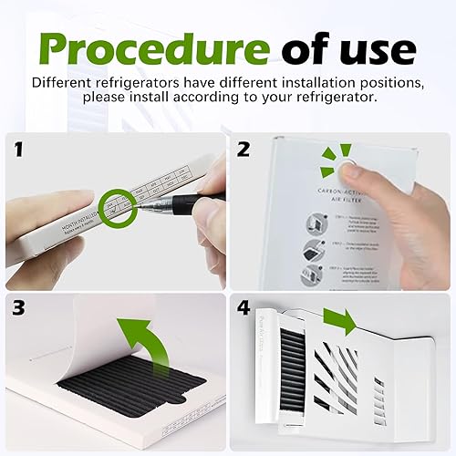Miniatura 7 de Filtro de aire de repuesto para refrigerador Frigidaire y Electrolux EAFCBF Refrigerador Reemplazar 242061001, 242047801, 242047804, filtración
