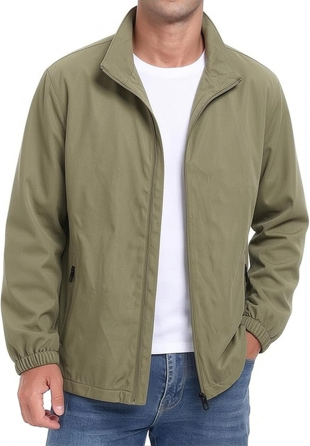 Men's Jacket Sun Protection Athletic Lightweight Full | Men's Sun Protection Athletic Jackets Lightweight Windproof Full Zip Stand Collar Plus Size Sport Fall Outdoor Coats
