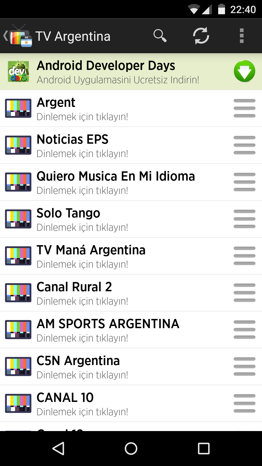 Argentina TV App on Amazon Appstore