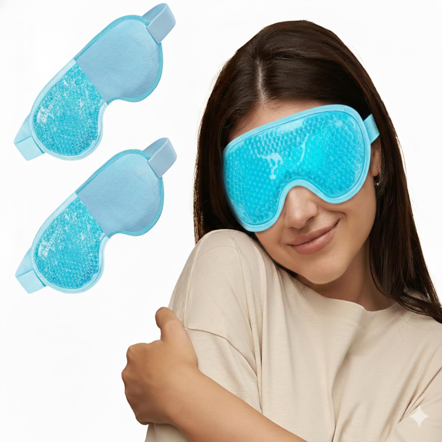 Premium Cooling Gel Eye Mask with Beads for Sleeping, Ice Pad Relief for Men & Women, Blue — Amazon image 9