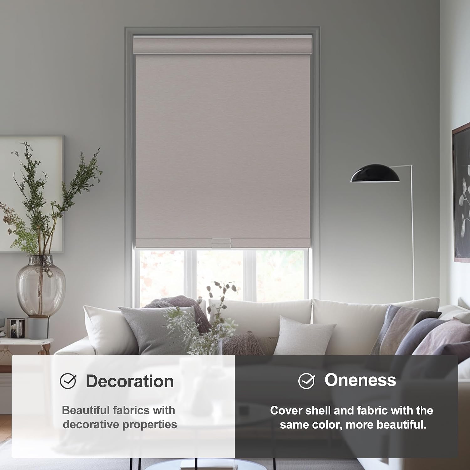 Persiana Enrollable Opaca Thermorollo SIENOC – Fijación Por Abrazadera (Sin Taladrar) Para Ventana, 150 Cm