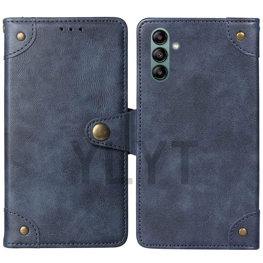 NESLINMagnetic clasp Blue Flip Leather Retro Cover With Stand Wallet Case For Xgody V50 6.5 inch With Card Slots