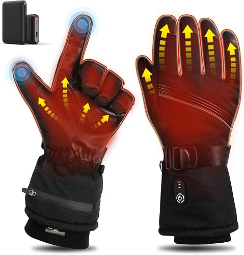 Guantes calefactables, guantes térmicos para hombres y mujeres, guantes eléctricos recargables, impermeables, calentadores de manos, guantes