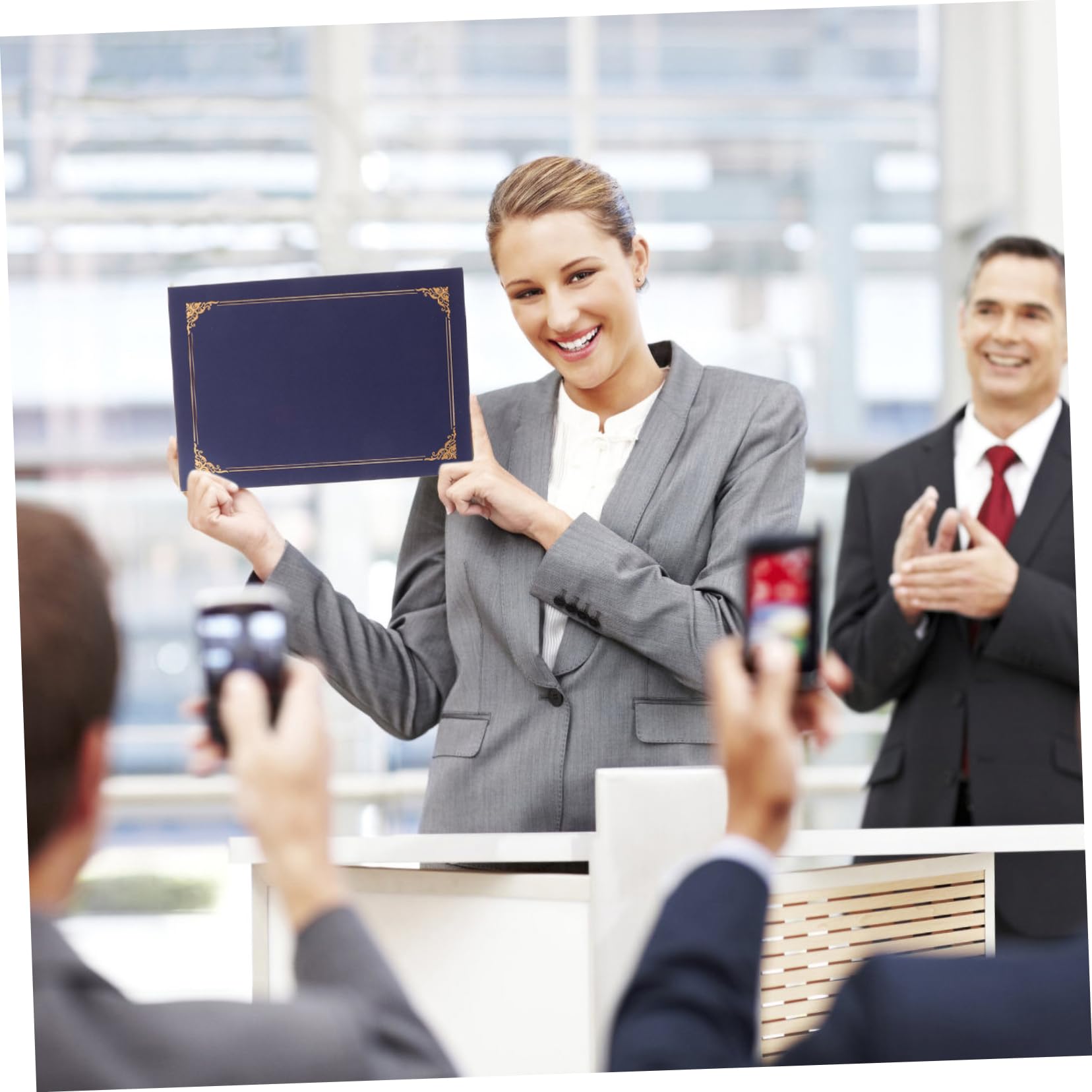 EXCEART Custodie per Certificati per Premi e Diplomi 10 Pezzi in Carta Lamina Oro, Copertine Classiche Resistenti per Cerimonie di Premiazione e Laurea