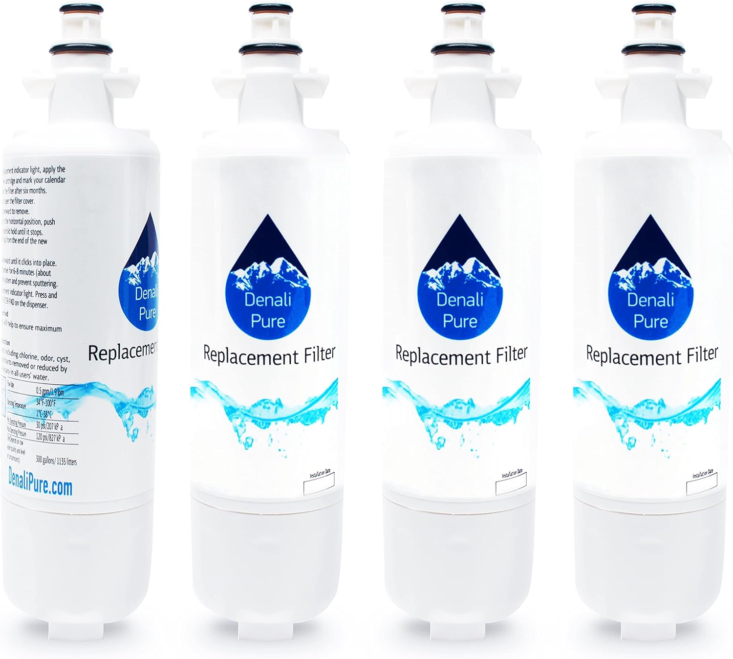 4-Pack Replacement for Kenmore/Sears 79571033010 Refrigerator Water Filter - Compatible with Kenmore/Sears 46-9690 Fridge Water Filter Cartridge