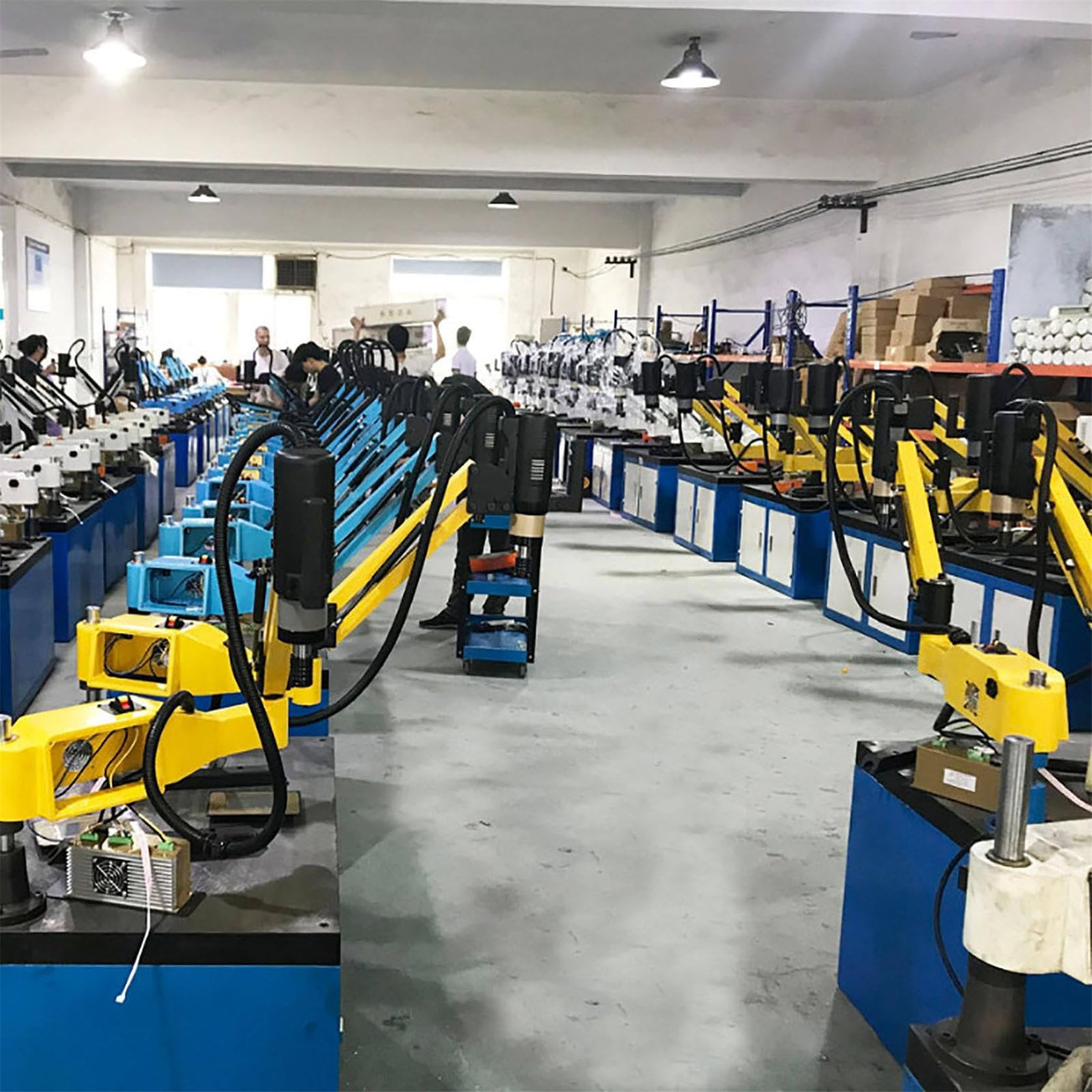 Maschiatrice elettrica di precisione, maschiatrice pneumatica a 360° con braccio flessibile universale, pinze per rubinetto M3-M16 incluse, 8 pinze standard per foratura e filettatura