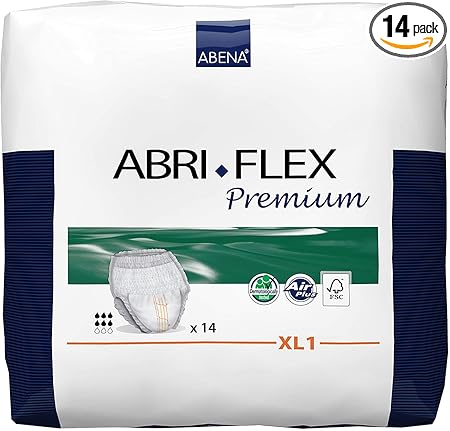 Abena Abri-Flex Premium Protective Underwear, Extra Large, XL1, 14 Count