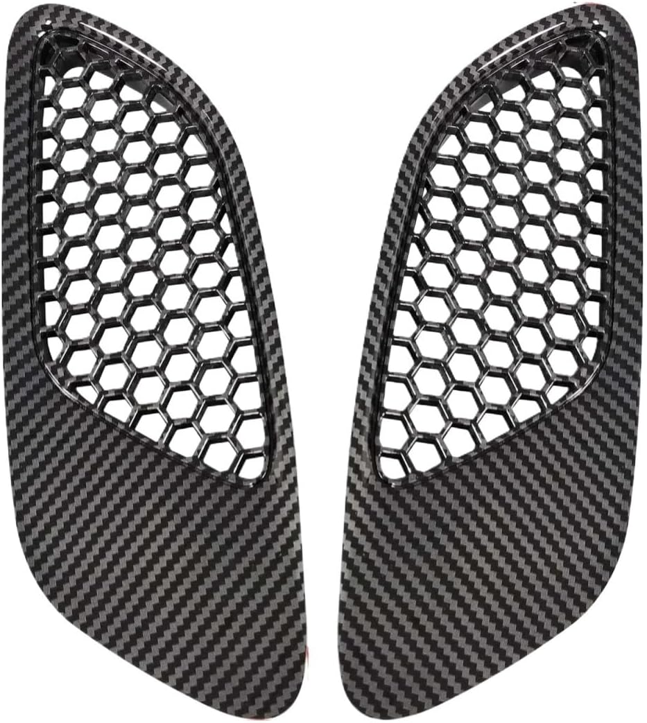 Engine Hood Vent Louvers Air Scoop Bonnet Vent Cover Compatible with BMW E90 E91 E92 E93 F30 F80 E46 M3(Carbon-Set)