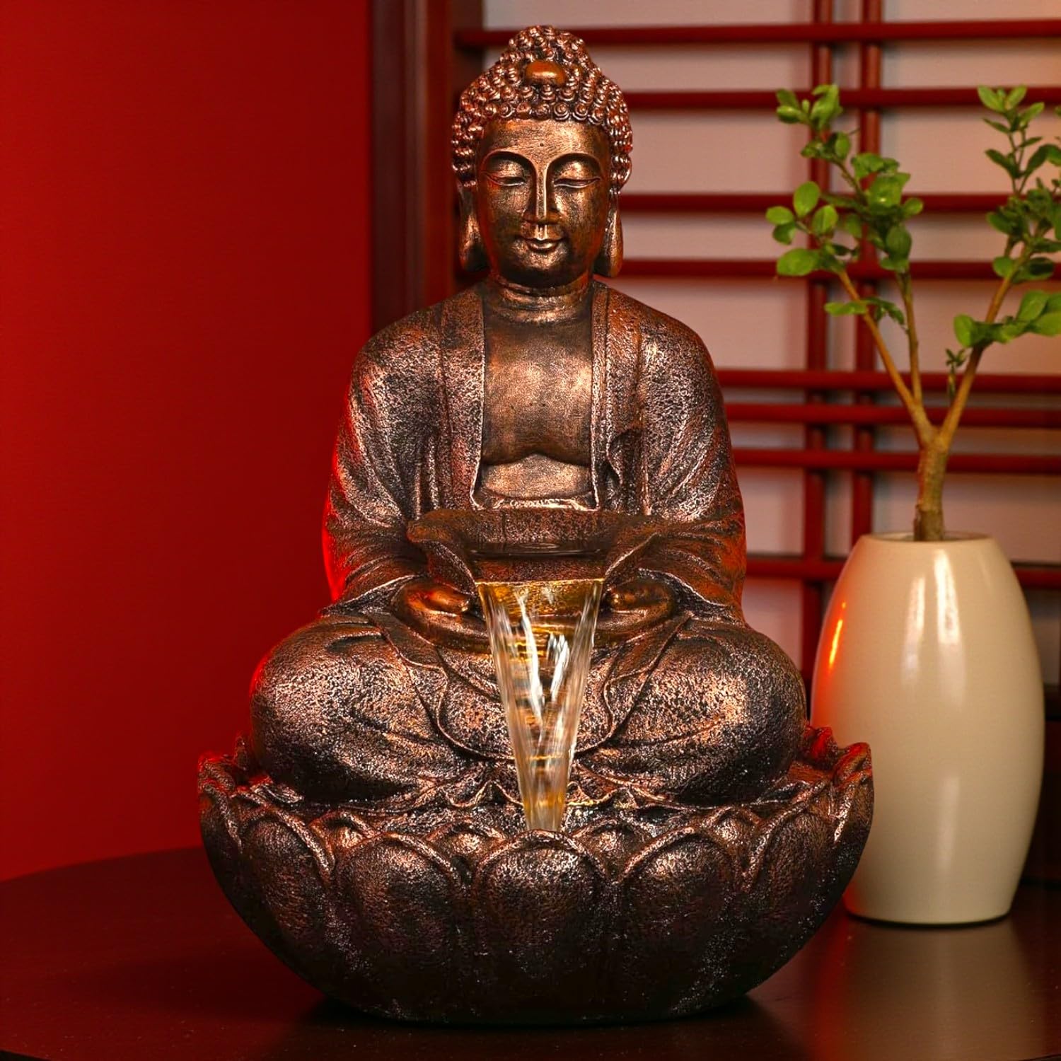 Kamal Buddha Water Fountain - LED & Vastu -14