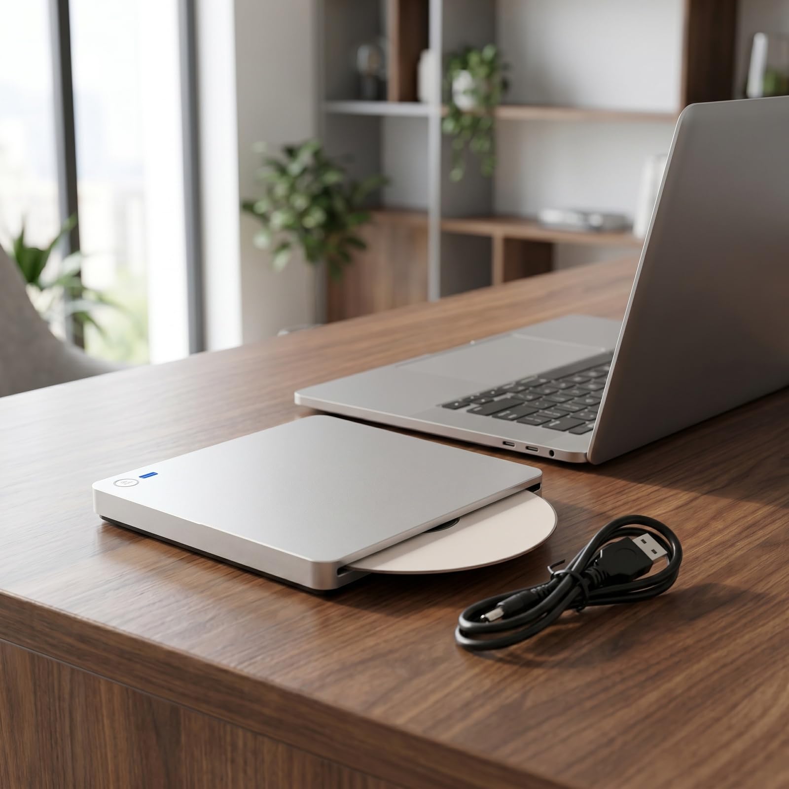Colexy Externa de BLU Ray, Grabadora Externa USB 3.0 BLU Ray 3D DVD CD BD Grabadora de Aleación de Aluminio de Alta Velocidad Reproductor para Laptop, MacBook, PC de Escritorio