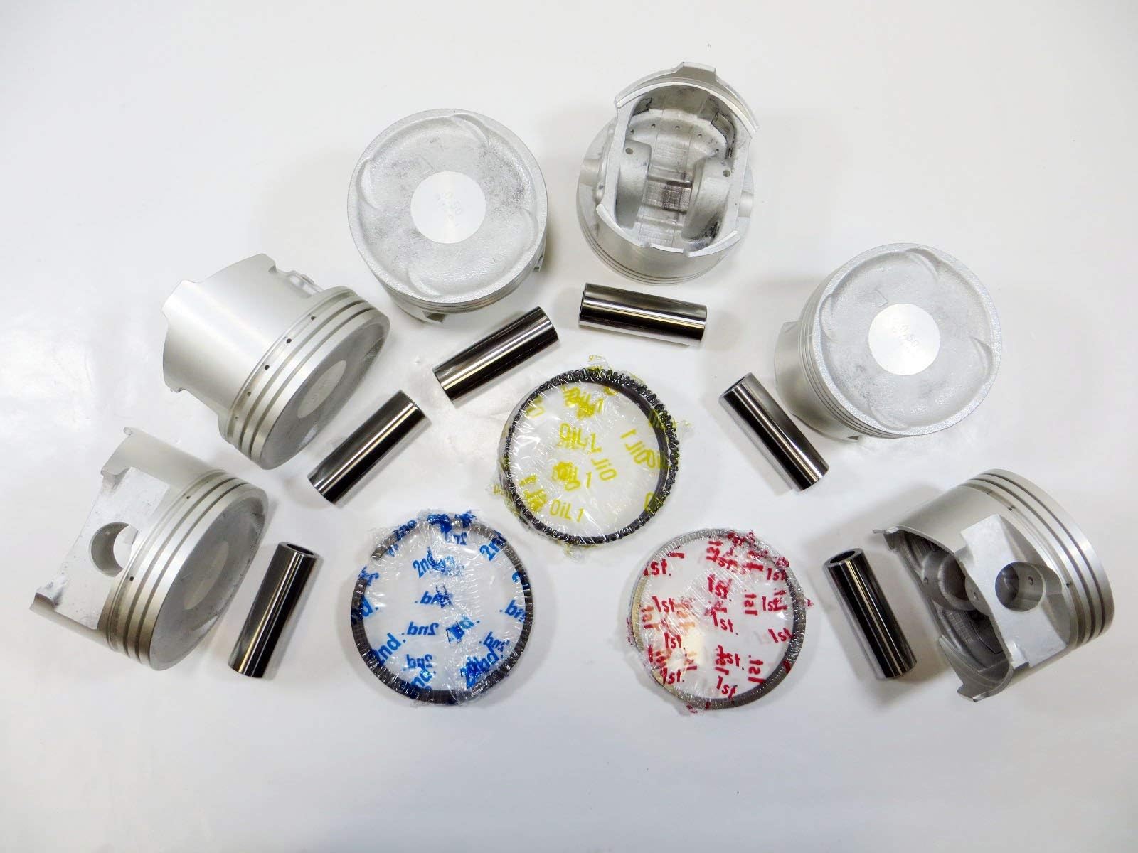 Upgraded Piston w/Premium Ring Kit for 91-99 3.0L Mitsubishi 3000 GT Dodge Stealth Turbo 24V DOHC 6G72 (.020" (0.50mm))