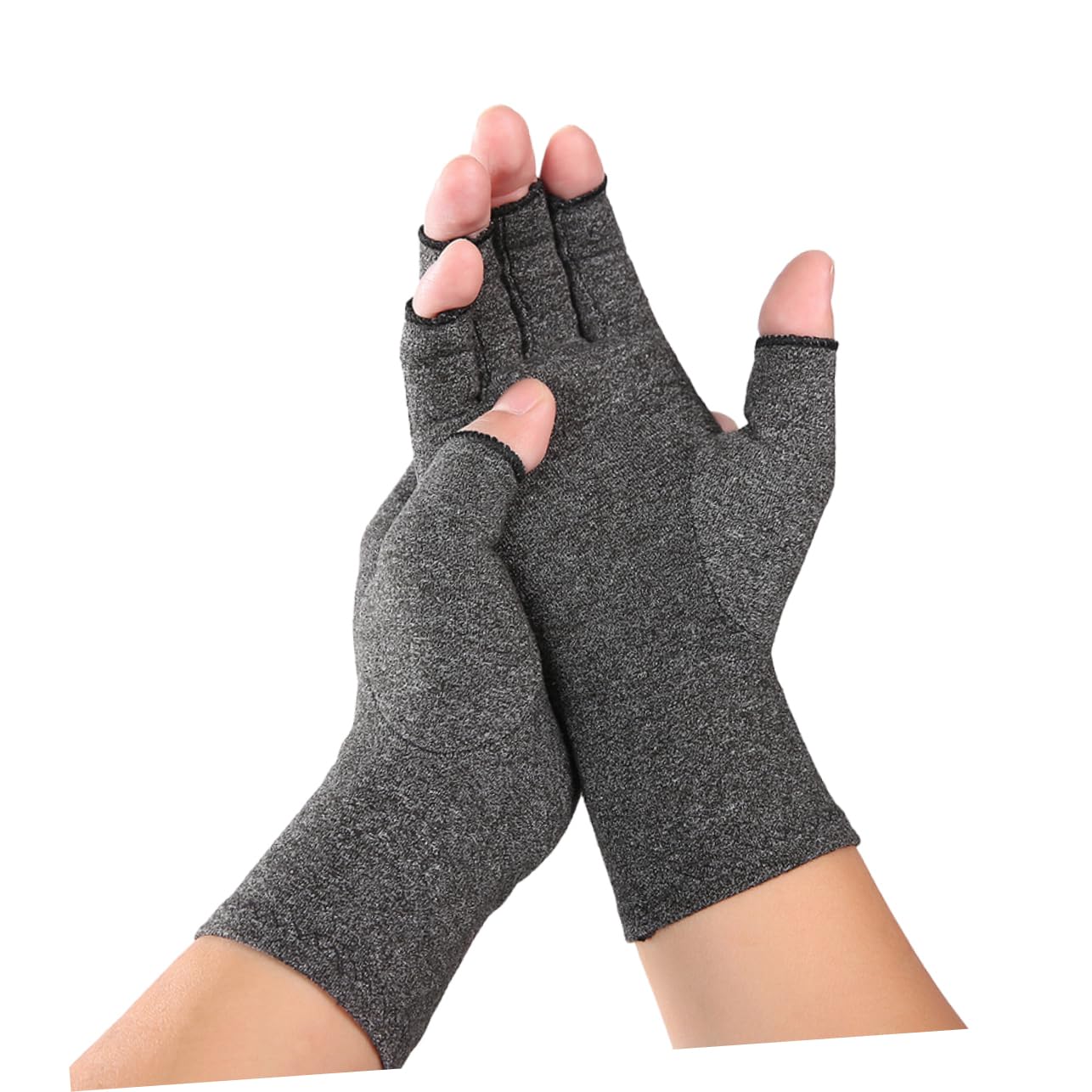 GOOHOCHY Hand Compression Gloves 1 Pair Compressive Sports Gloves Breathable Gloves for Training Gloves for Half Finger Indoor Gloves Care Thumb Stiffness Gloves
