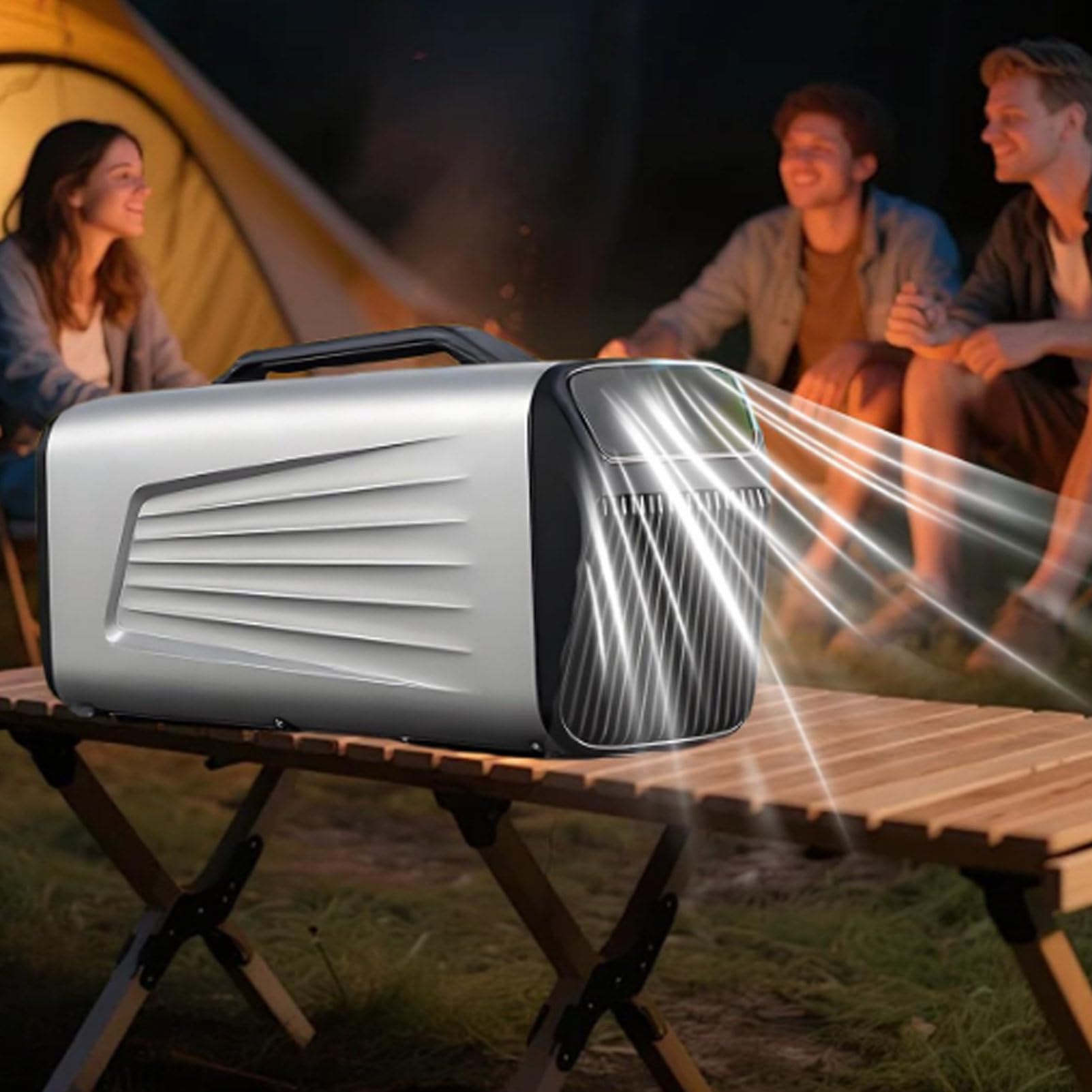 Oiyekntd Portable Air Conditioner for Camping, Tent & Off-Grid Use, 5200 BTU Cooling Unit Mobile Air Conditioner for Camping, Vans, Truck Sleepers & Cabins 24V220V