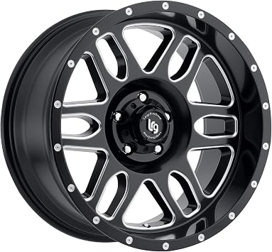 Pro Comp Alloys PRO COMP WHL LRG Squadron Matte Black Milled 2010 55 4.5BS Offset, 24mm Cap